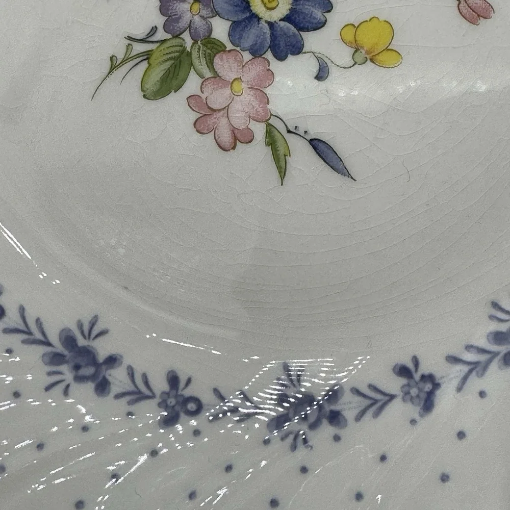 Nikko Blue Peony Soup Cereal Bowls Japan Set Of 2 Floral 1986 Blossomtime